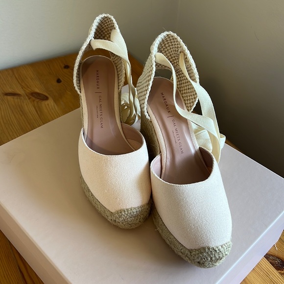 NIB Margaux x Gal Meets Glam Blush Pink Espadrilles 37M - Picture 3 of 11